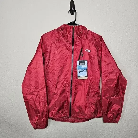 NWT Outdoor Research Red Helium II jacket light weight rain jacket Size S P - Picture 1 of 5